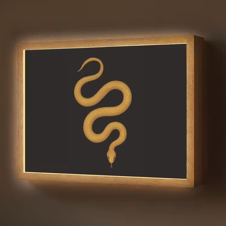 Lightbox - Wandlamp - Slang - Minimalistisch - Goud — 1