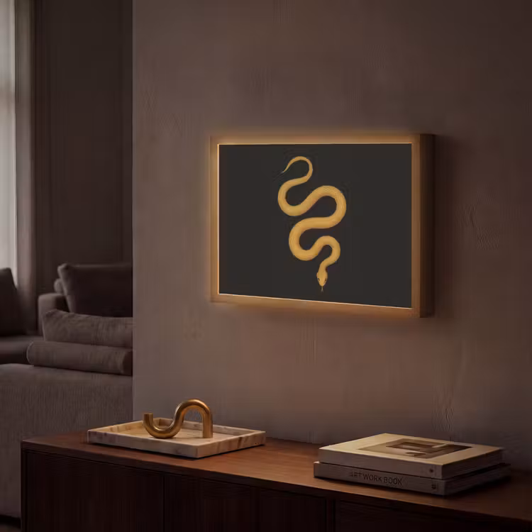 Lightbox - Wandlamp - Slang - Minimalistisch - Goud — 2