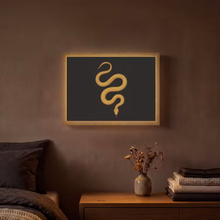 Lightbox - Wandlamp - Slang - Minimalistisch - Goud — 3