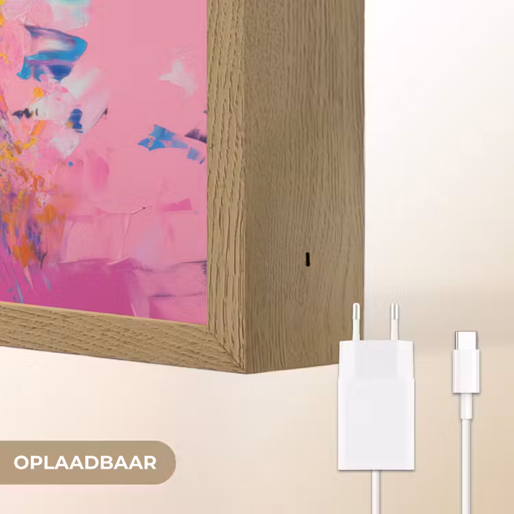 Lightbox - Wandlamp - Uil - Roze - Blauw - Verf - Abstract — 7