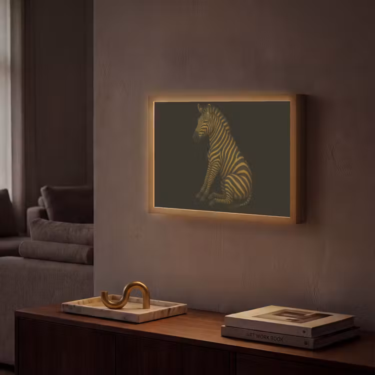Lightbox - Wandlamp - Zebra - Strepen - Goud — 2