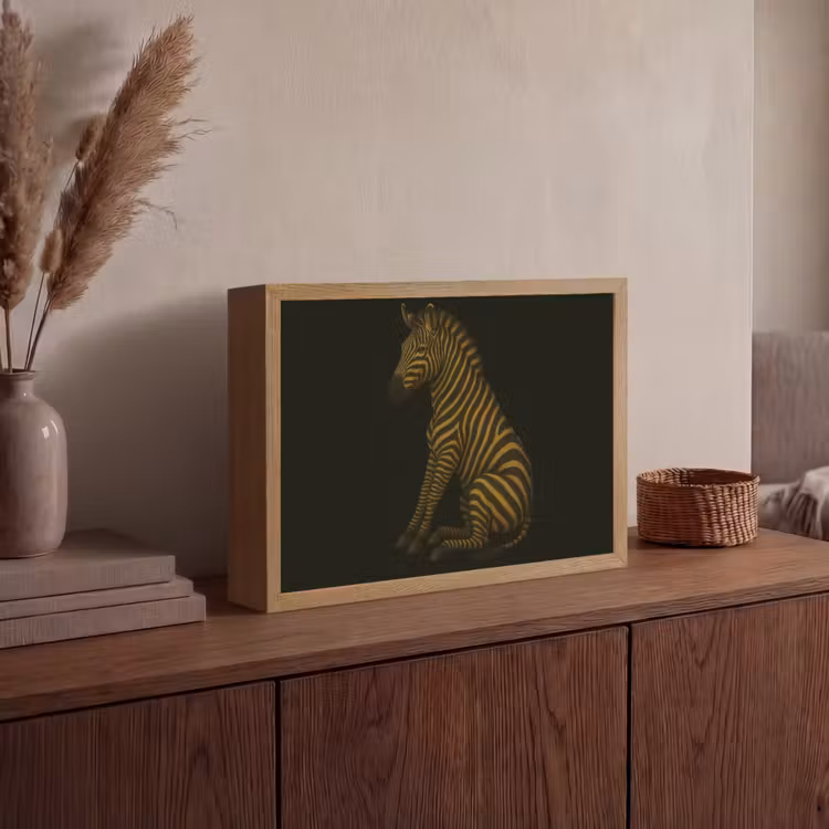 Lightbox - Wandlamp - Zebra - Strepen - Goud — 4