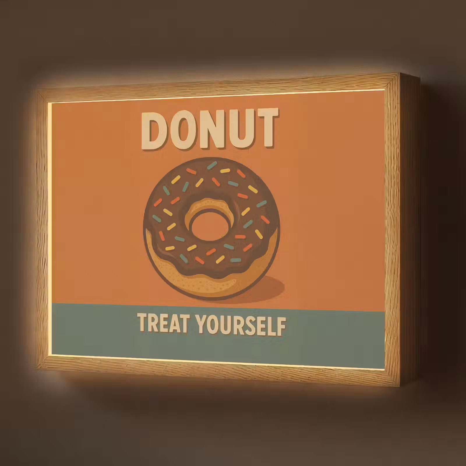 Lightbox - Wandlamp - Donut - Spikkels - Kleurrijk - Quote — 1