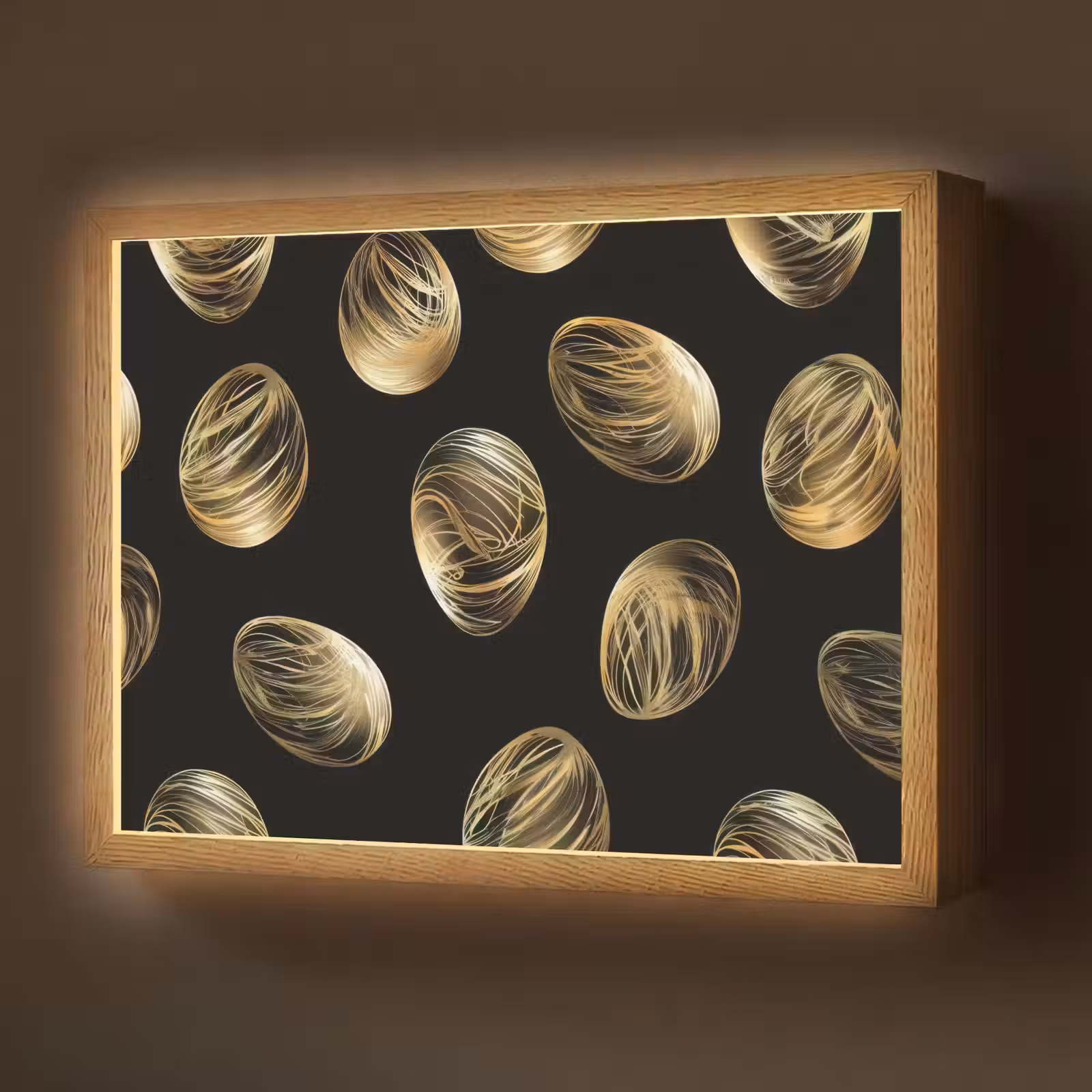 Lightbox - Wandlamp - Eieren - Goud - Patroon — 1