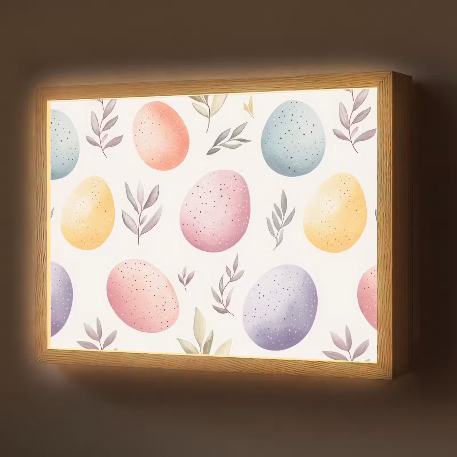Lightbox - Wandlamp - Eieren - Kleurrijk - Patroon — 1