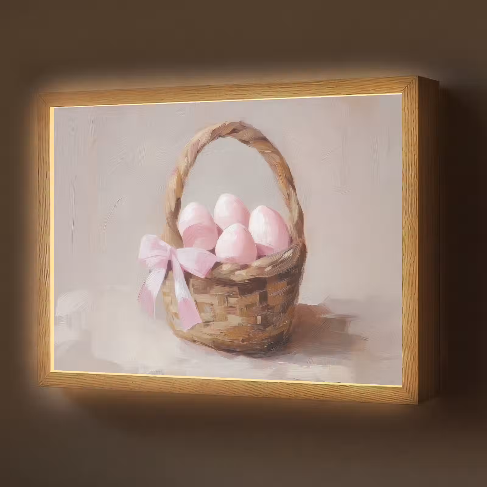 Lightbox - Wandlamp - Mand - Eieren - Roze — 1