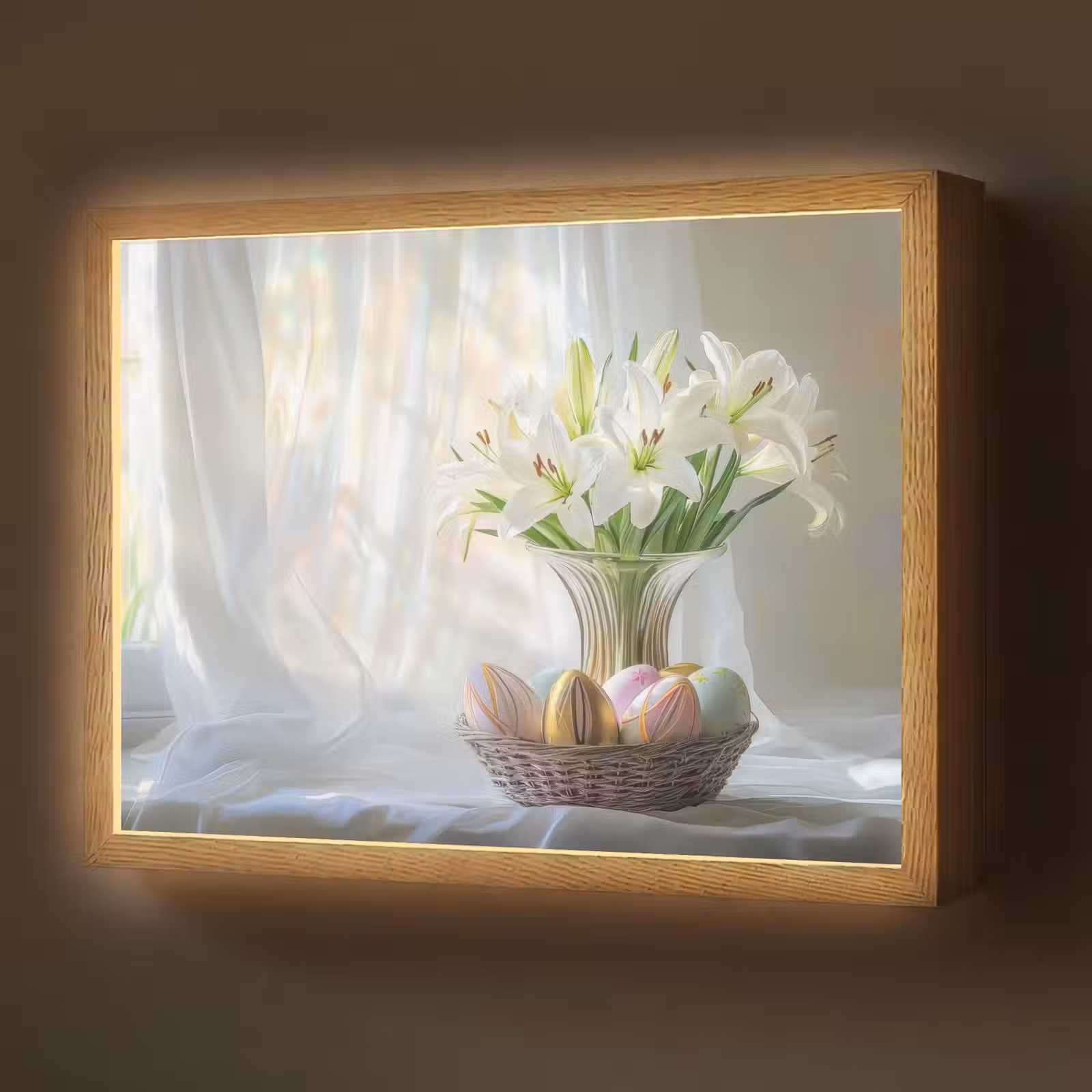Lightbox - Wandlamp - Vaas - Eieren - Bloemen — 1