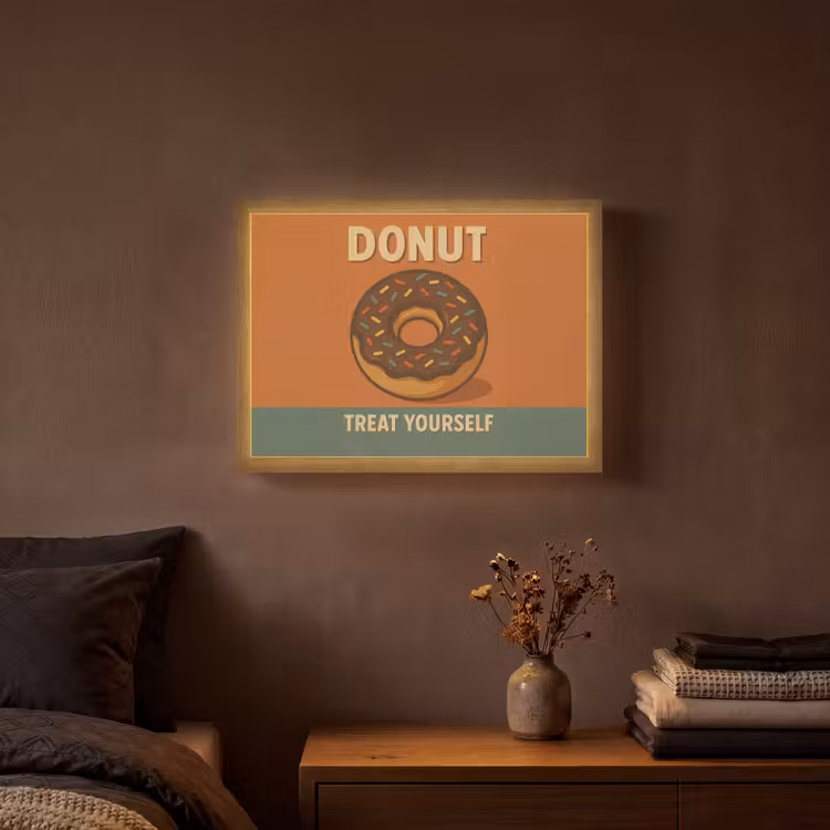 Lightbox - Wandlamp - Donut - Spikkels - Kleurrijk - Quote — 3