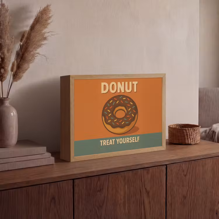 Lightbox - Wandlamp - Donut - Spikkels - Kleurrijk - Quote — 4