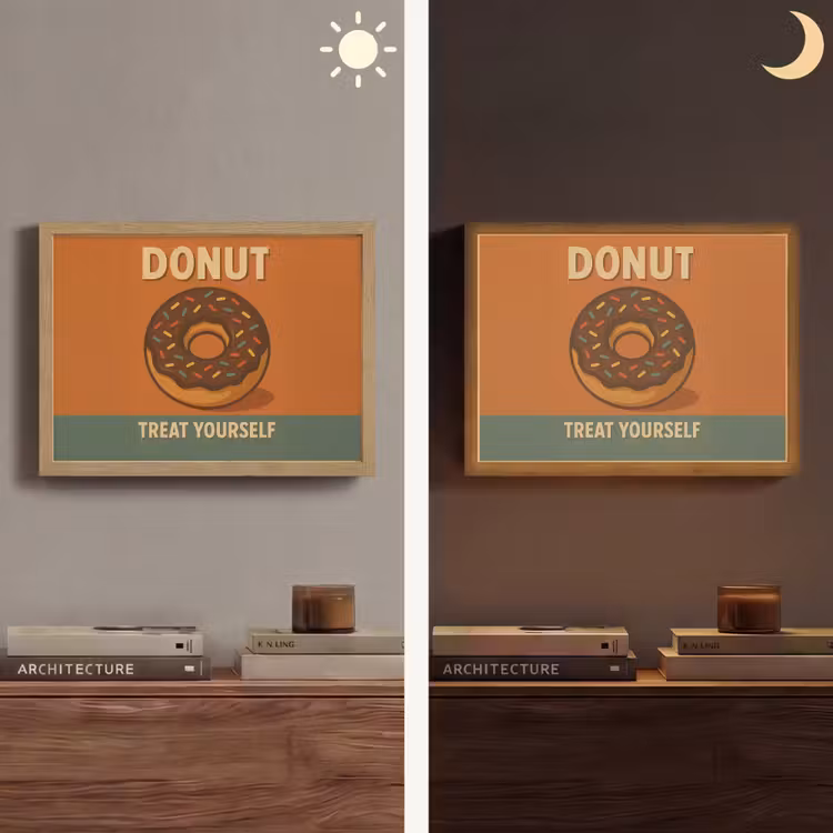 Lightbox - Wandlamp - Donut - Spikkels - Kleurrijk - Quote — 6