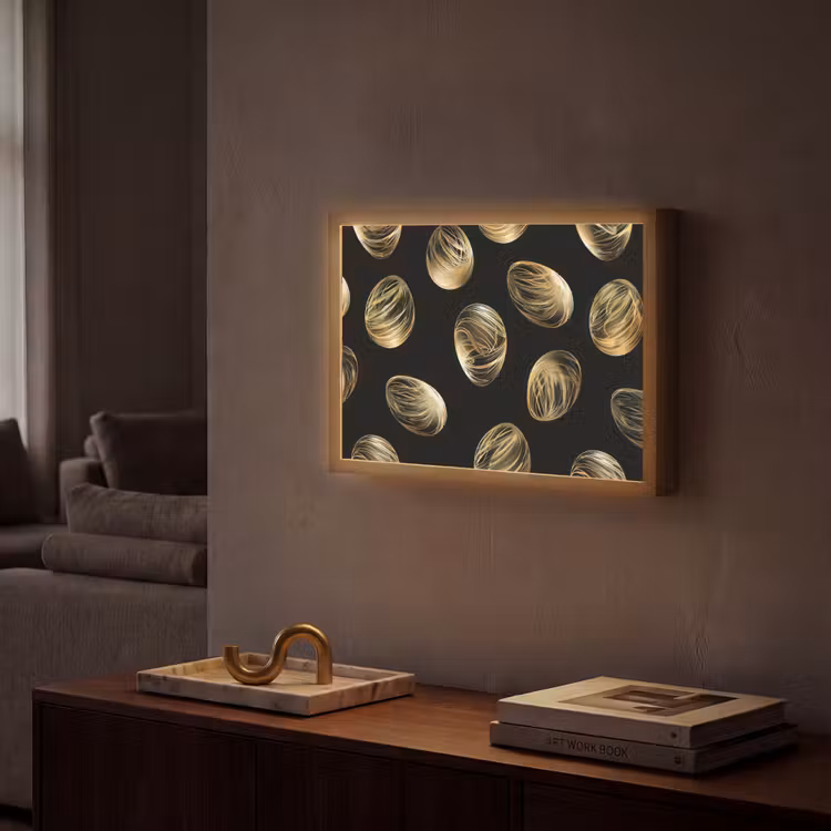 Lightbox - Wandlamp - Eieren - Goud - Patroon — 2