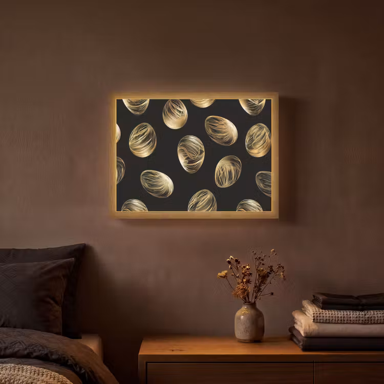 Lightbox - Wandlamp - Eieren - Goud - Patroon — 3
