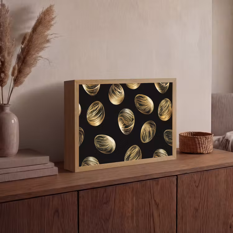 Lightbox - Wandlamp - Eieren - Goud - Patroon — 4
