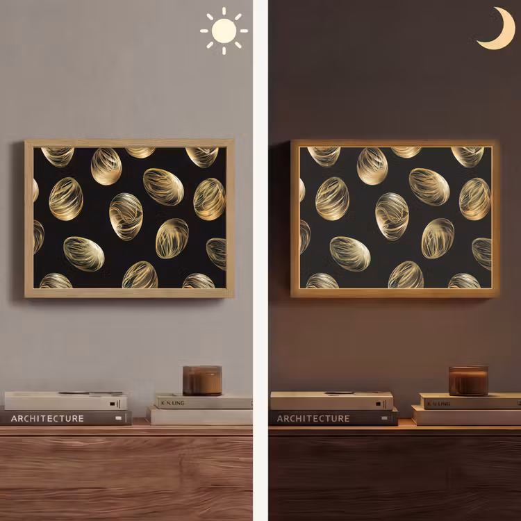 Lightbox - Wandlamp - Eieren - Goud - Patroon — 6