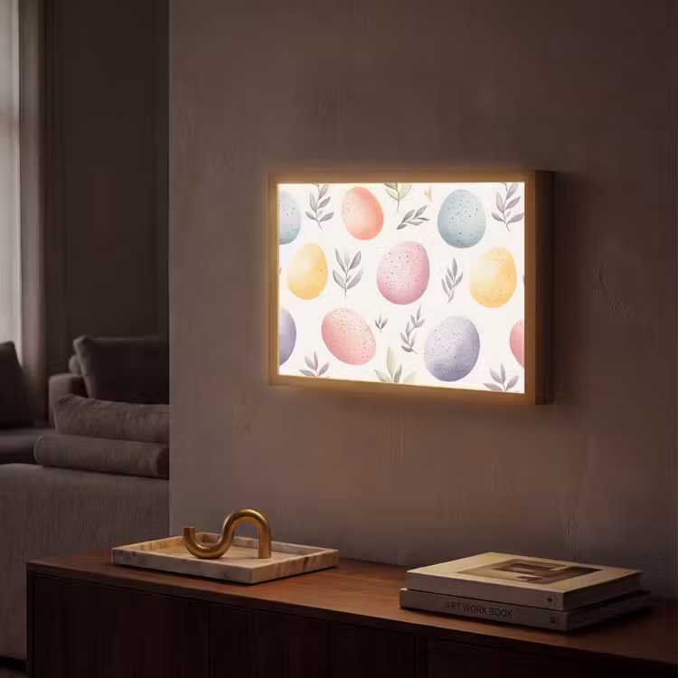 Lightbox - Wandlamp - Eieren - Kleurrijk - Patroon — 2