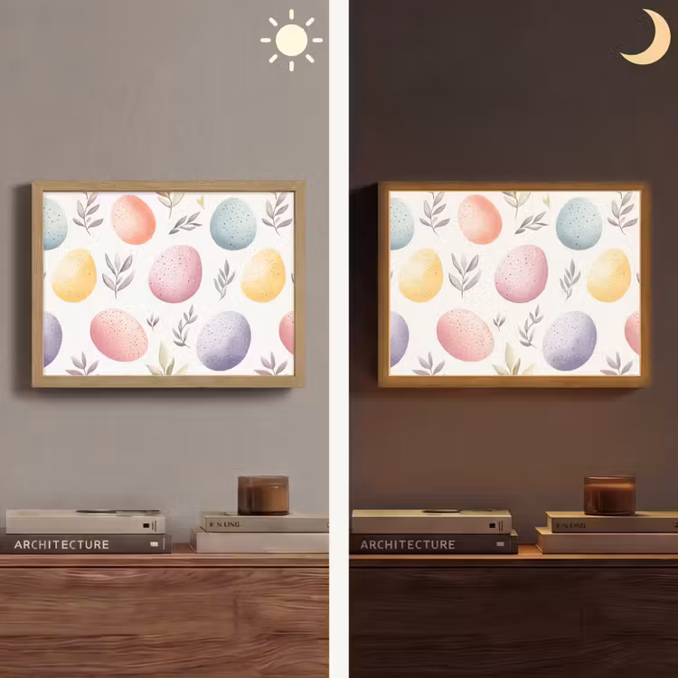 Lightbox - Wandlamp - Eieren - Kleurrijk - Patroon — 6