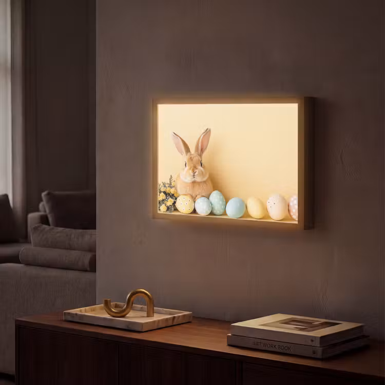 Lightbox - Wandlamp - Eieren - Konijn - Pasteltinten — 2