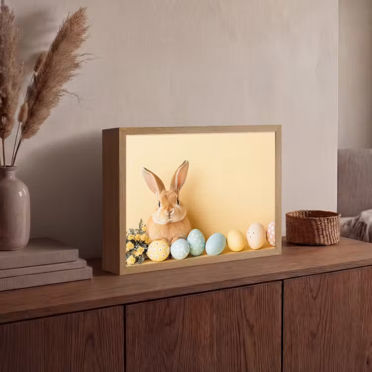 Lightbox - Wandlamp - Eieren - Konijn - Pasteltinten — 4