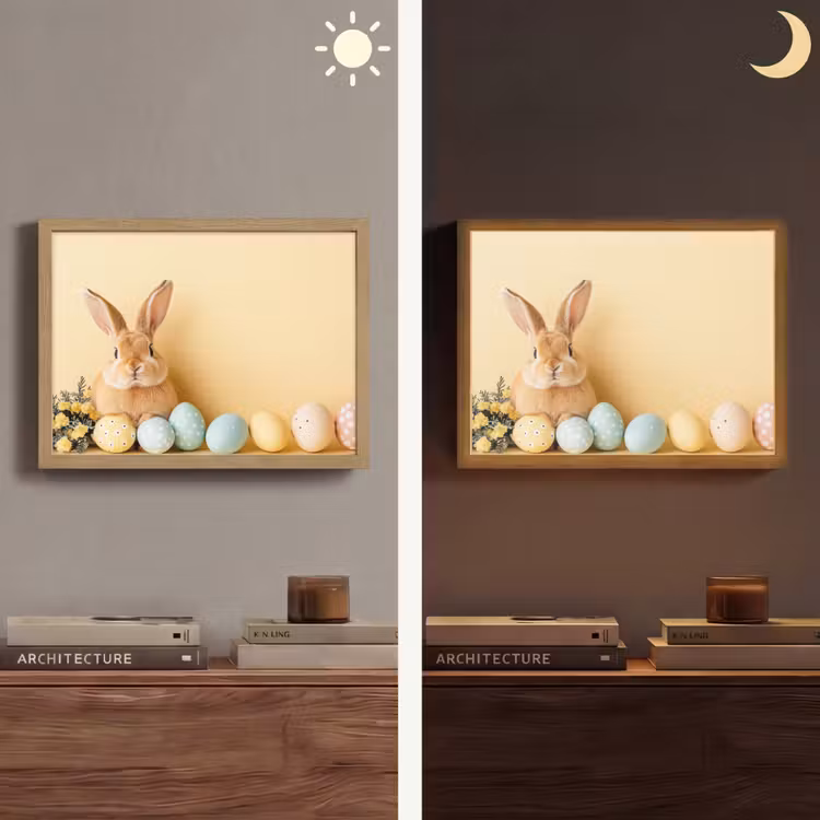 Lightbox - Wandlamp - Eieren - Konijn - Pasteltinten — 6