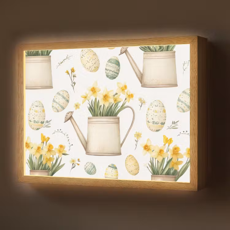 Lightbox - Wandlamp - Gieter - Bloemen - Eieren — 1