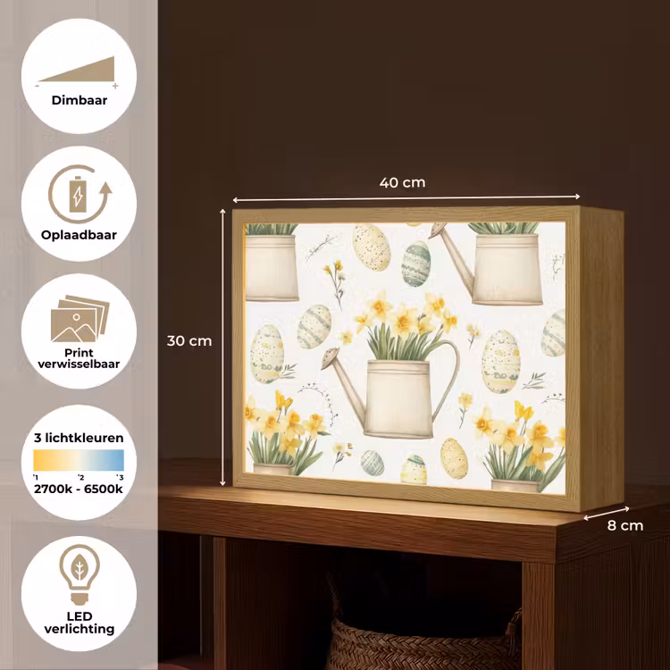 Lightbox - Wandlamp - Gieter - Bloemen - Eieren — 10