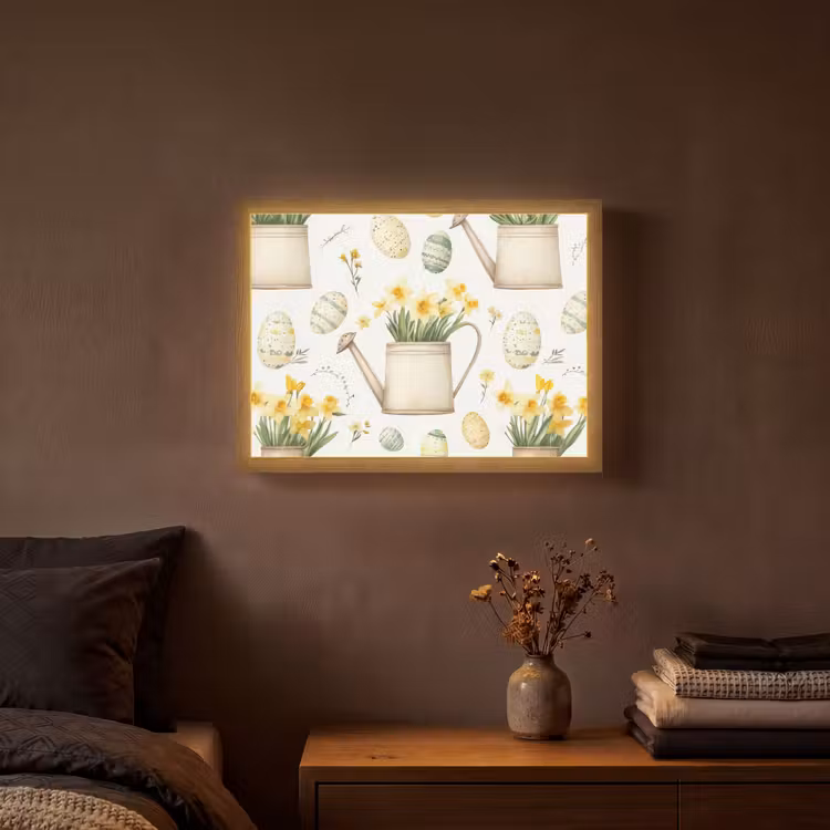 Lightbox - Wandlamp - Gieter - Bloemen - Eieren — 3