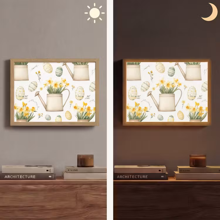 Lightbox - Wandlamp - Gieter - Bloemen - Eieren — 6