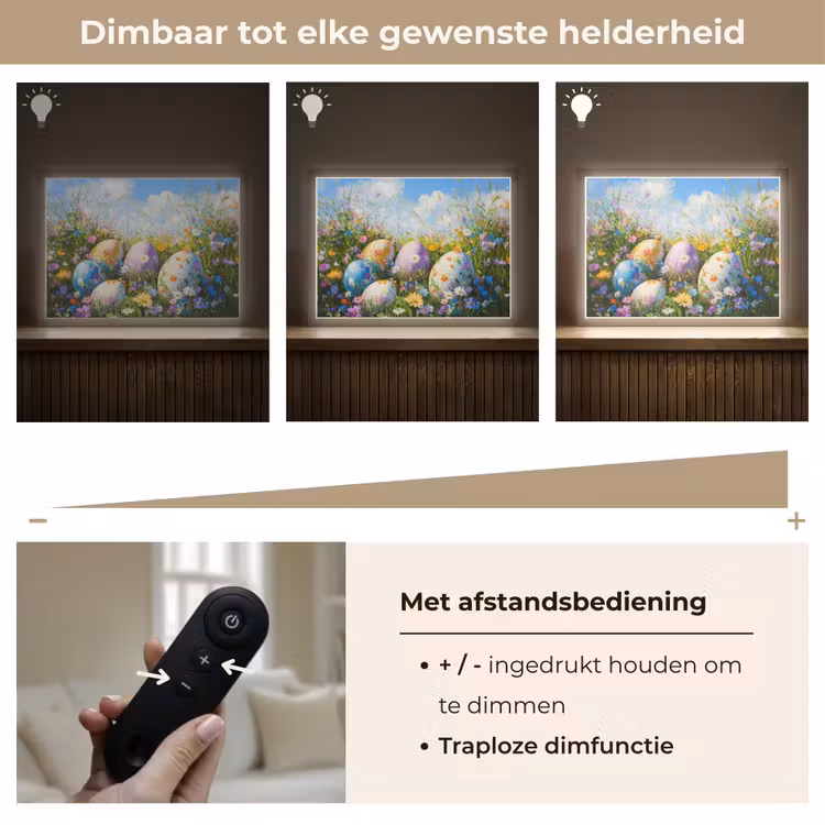 Lightbox - Wandlamp - Grasveld - Eieren - Bloemen — 9