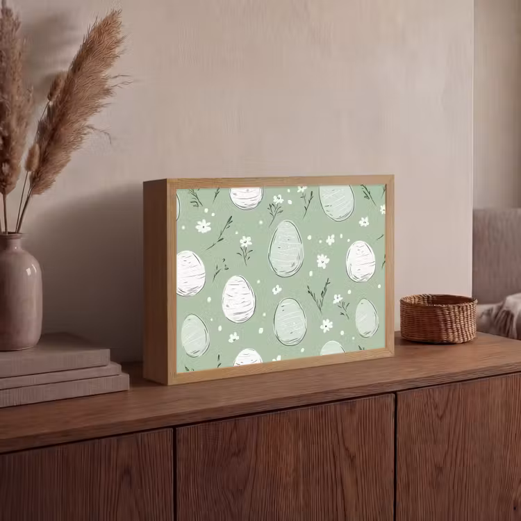 Lightbox - Wandlamp - Groen - Eieren - Patroon — 4