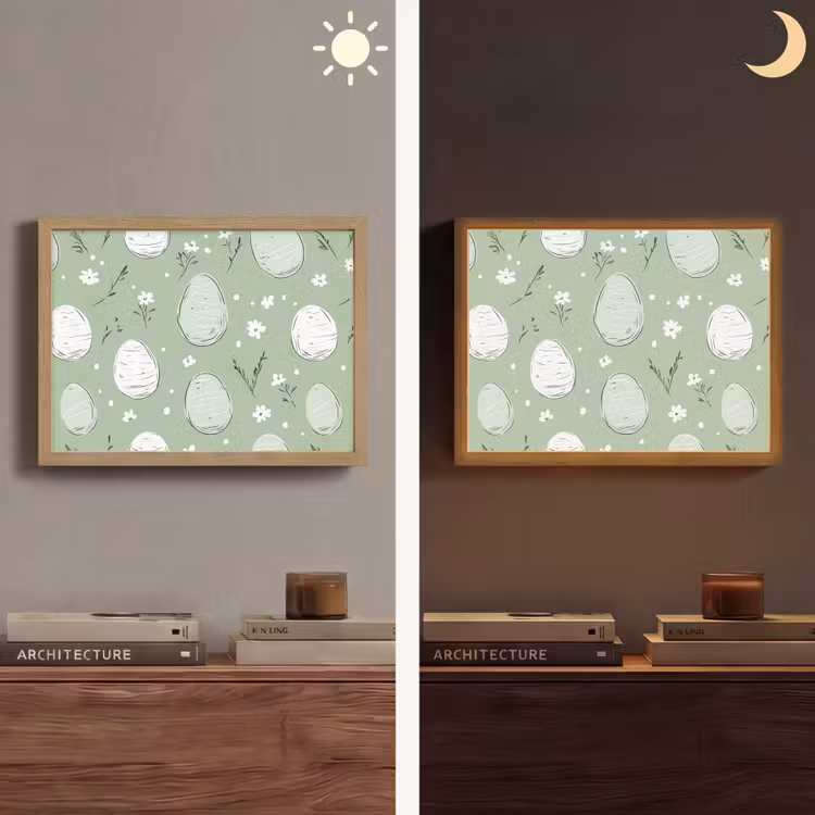 Lightbox - Wandlamp - Groen - Eieren - Patroon — 6