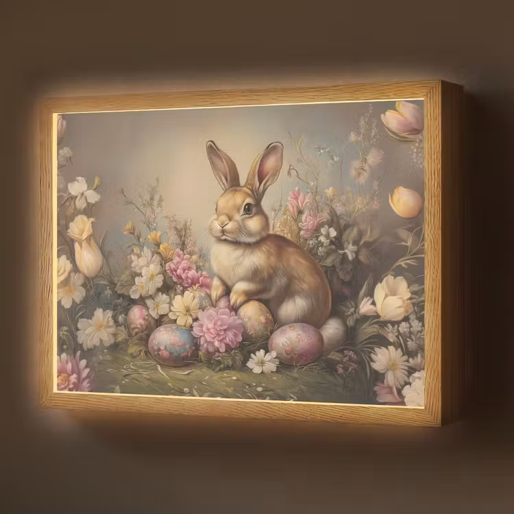 Lightbox - Wandlamp - Haas - Stilleven - Bloemen — 1