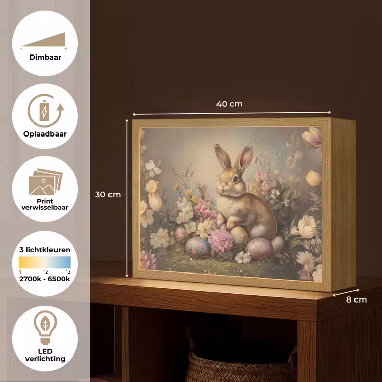 Lightbox - Wandlamp - Haas - Stilleven - Bloemen — 10