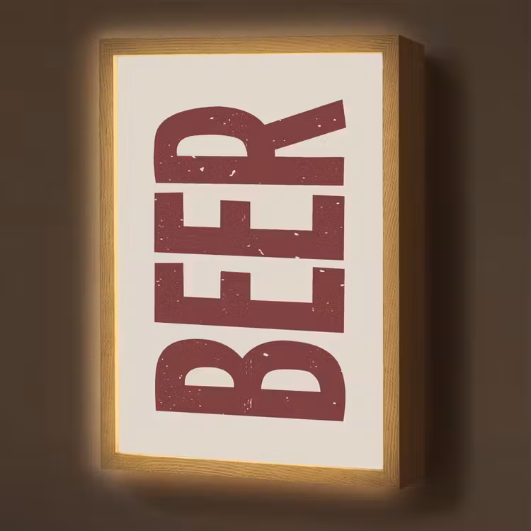 Lightbox - Wandlamp - Japandi - Beer - Red - Retro — 1