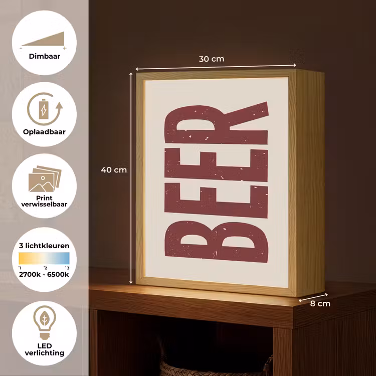 Lightbox - Wandlamp - Japandi - Beer - Red - Retro — 9