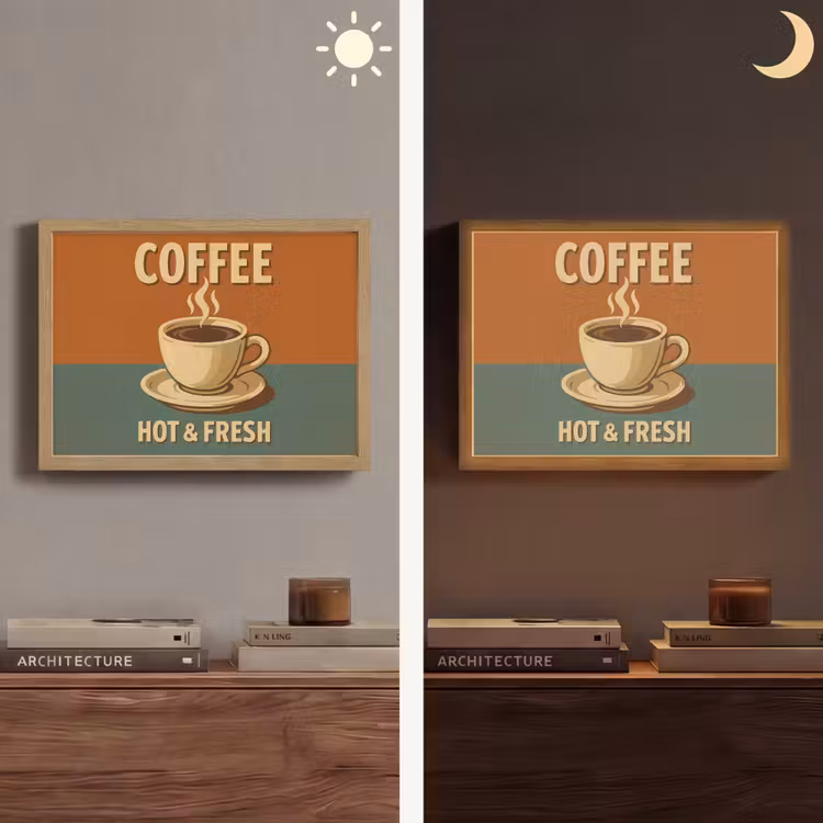 Lightbox - Wandlamp - Koffie - Kop - Vintage - Quote — 6