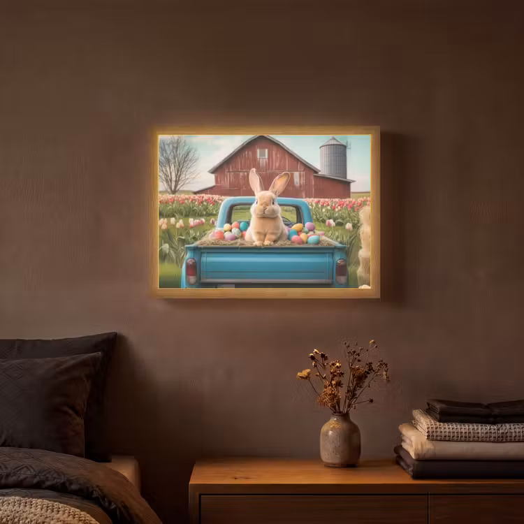 Lightbox - Wandlamp - Konijn - Boerderij - Eieren — 3
