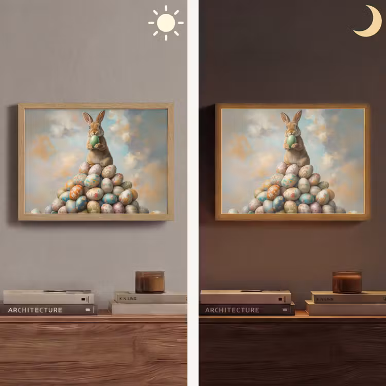 Lightbox - Wandlamp - Konijn - Eieren - Kleurrijk — 6