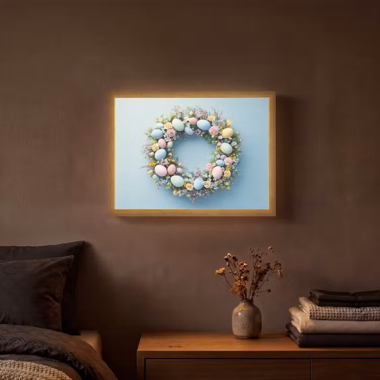 Lightbox - Wandlamp - Krans - Eieren - Bloemen — 3