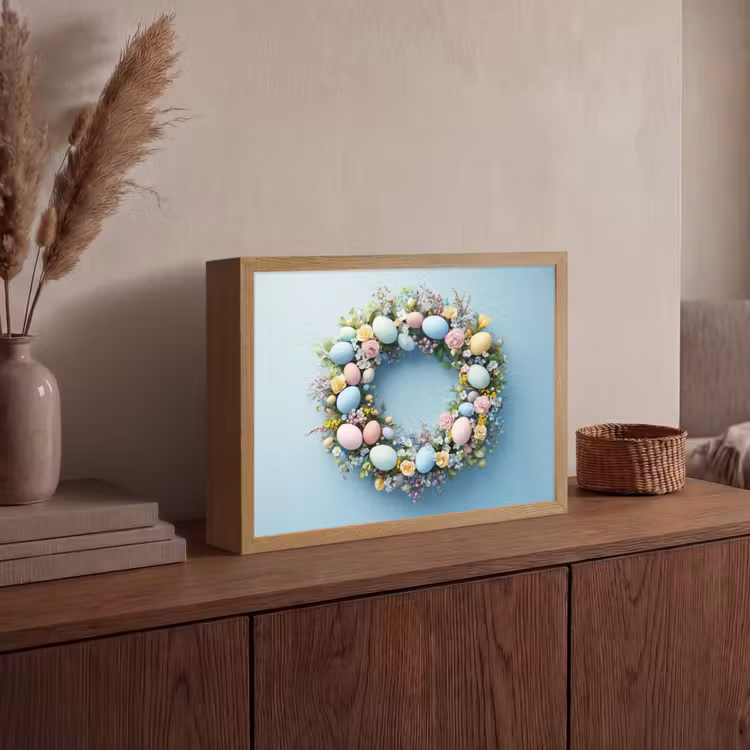 Lightbox - Wandlamp - Krans - Eieren - Bloemen — 4