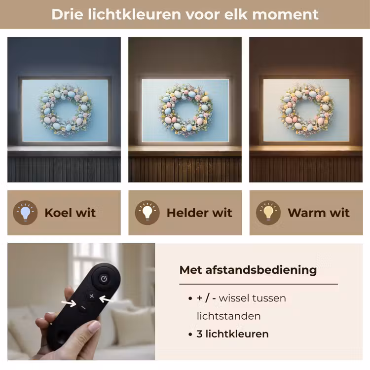 Lightbox - Wandlamp - Krans - Eieren - Bloemen — 8