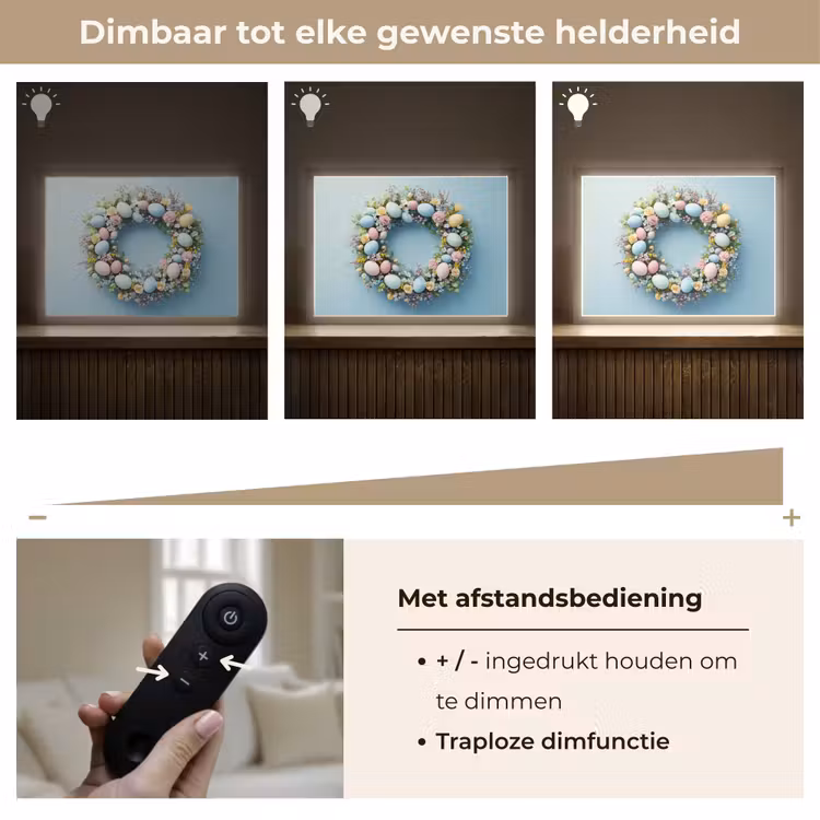 Lightbox - Wandlamp - Krans - Eieren - Bloemen — 9