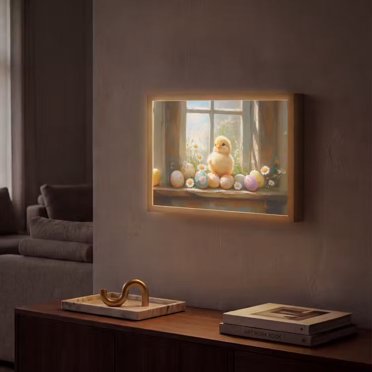 Lightbox - Wandlamp - Kuiken - Raam - Paaseieren — 2
