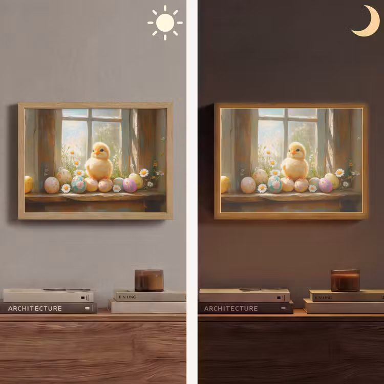 Lightbox - Wandlamp - Kuiken - Raam - Paaseieren — 6