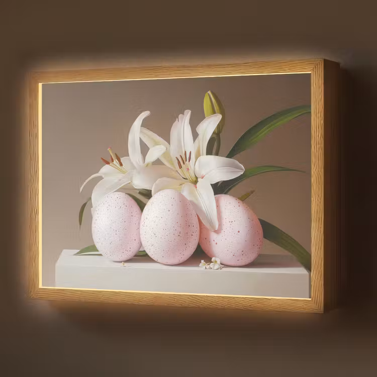 Lightbox - Wandlamp - Lelies - Eieren - Pasen — 1