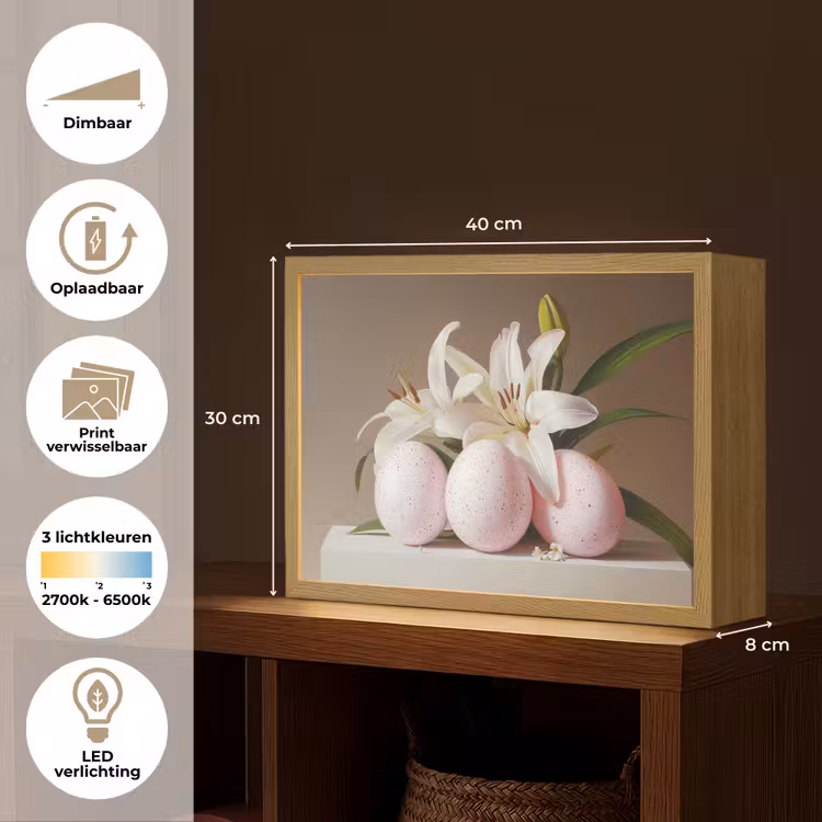Lightbox - Wandlamp - Lelies - Eieren - Pasen — 10