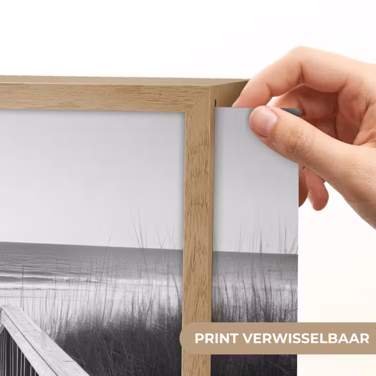 Lightbox - Wandlamp - Loopbrug - Hout - Strand - Zee — 5