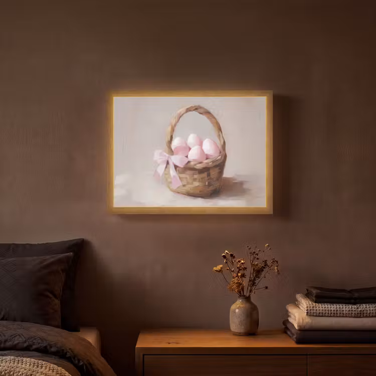Lightbox - Wandlamp - Mand - Eieren - Roze — 3