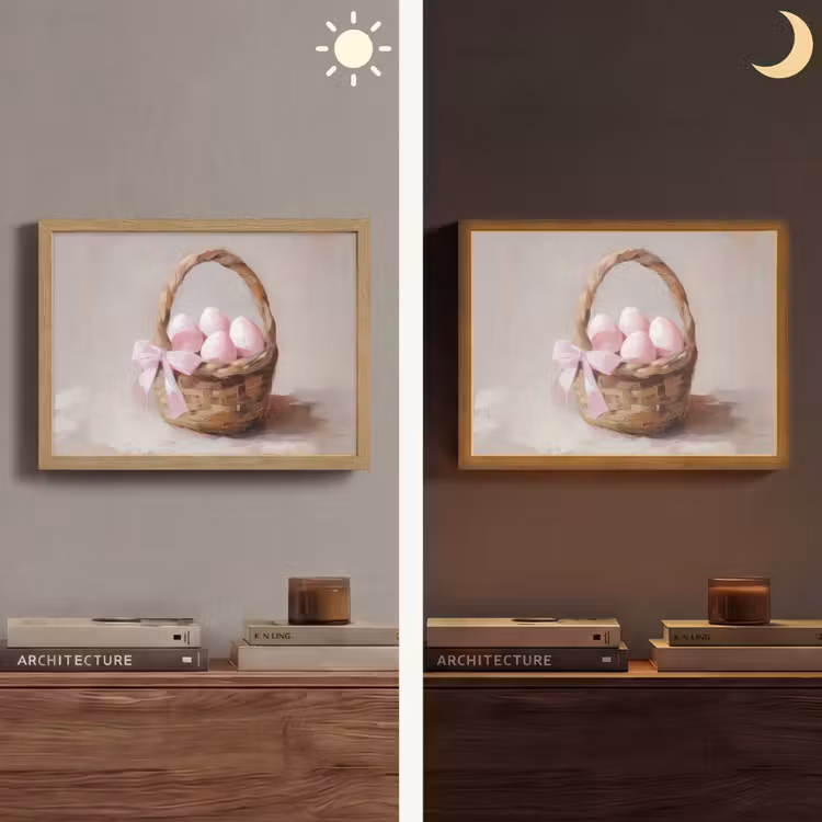 Lightbox - Wandlamp - Mand - Eieren - Roze — 6