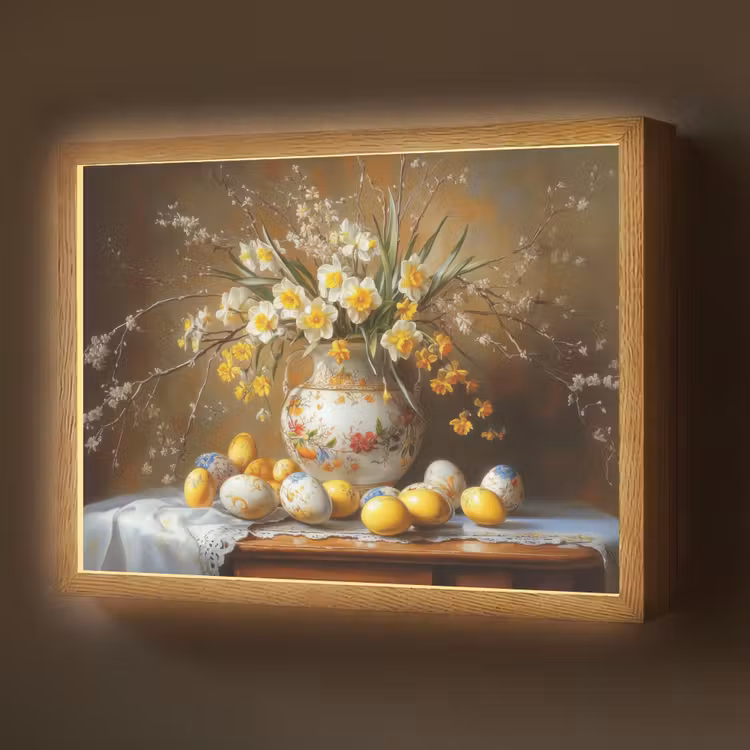 Lightbox - Wandlamp - Paaseieren - Stilleven - Vaas — 1