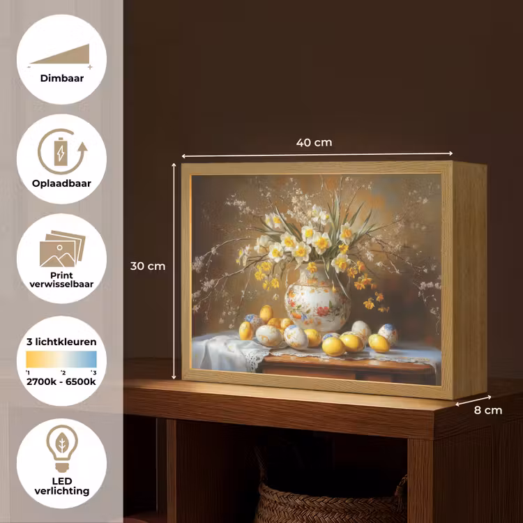 Lightbox - Wandlamp - Paaseieren - Stilleven - Vaas — 10